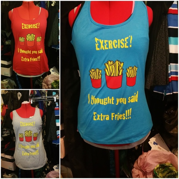 Humorous Exercise Tank - Red - Picture 3 of 3